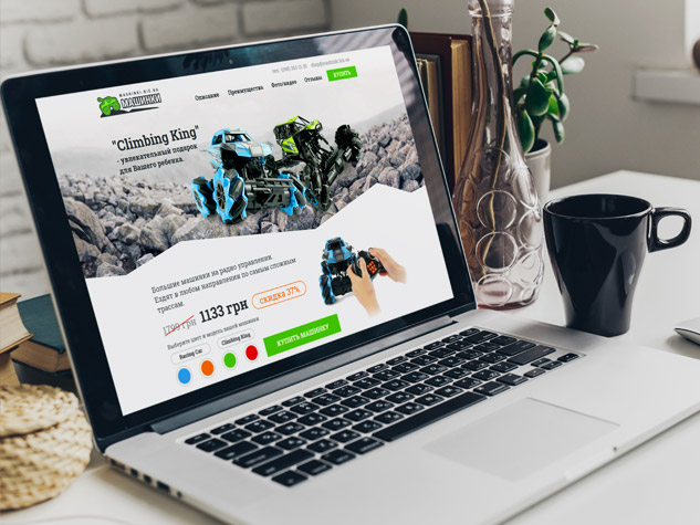 Mashinki - лендінг для продажу машин на радіокеруванні